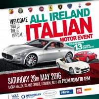 A date for your diary – Italian Motor Event back in Lisburn on 28 May.